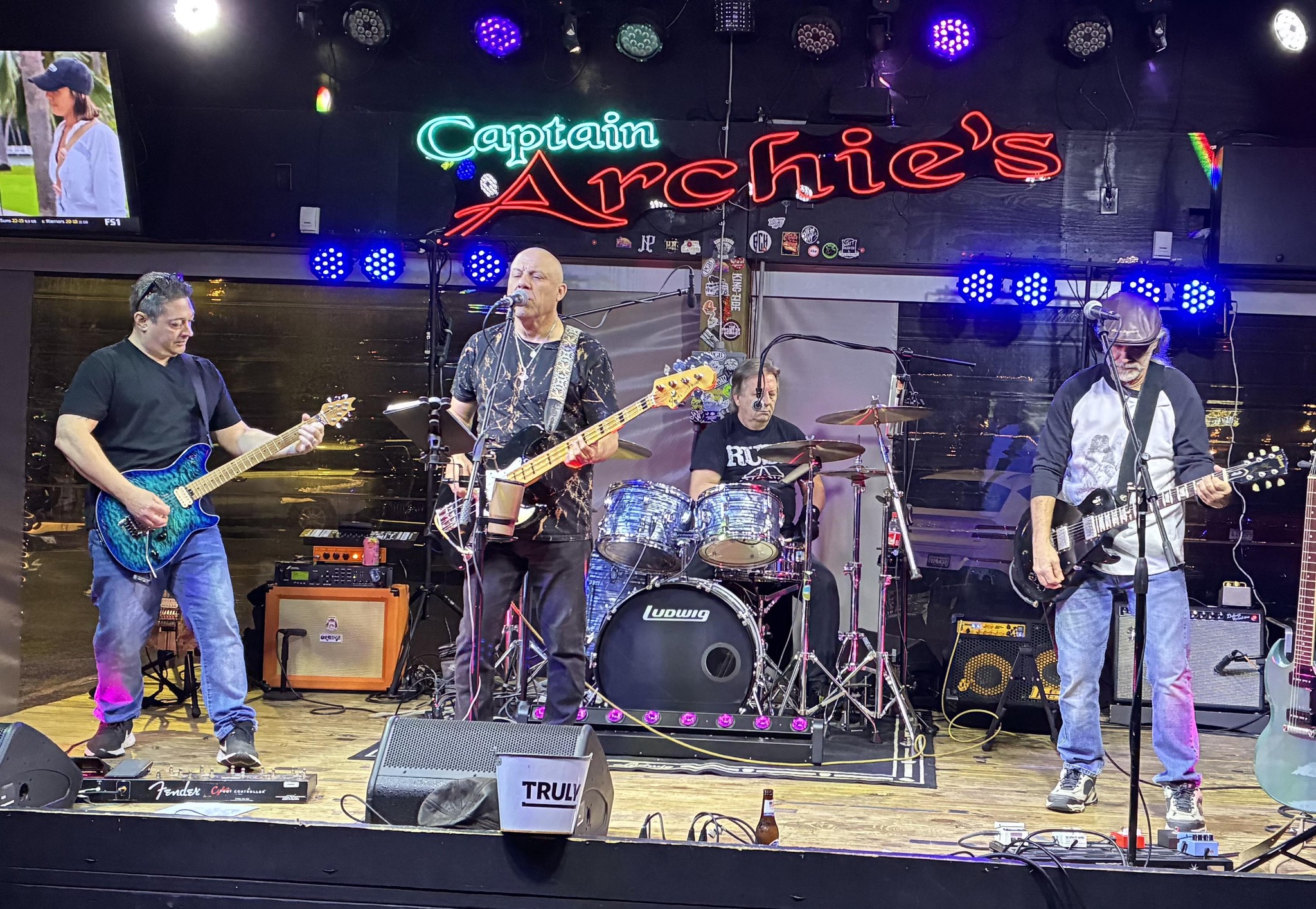 Burning Bridges — veteran classic rock band performing hits from the 70s, 80s, and 90s — performing at Hot Summer Nights free concerts Myrtle Beach