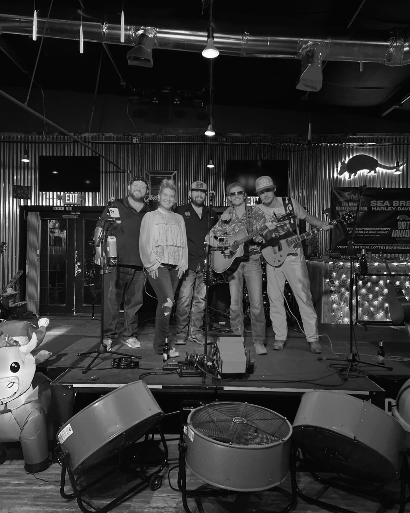 Emory West Band — country and Southern rock duo performing live on stage — performing at Hot Summer Nights free concerts Myrtle Beach