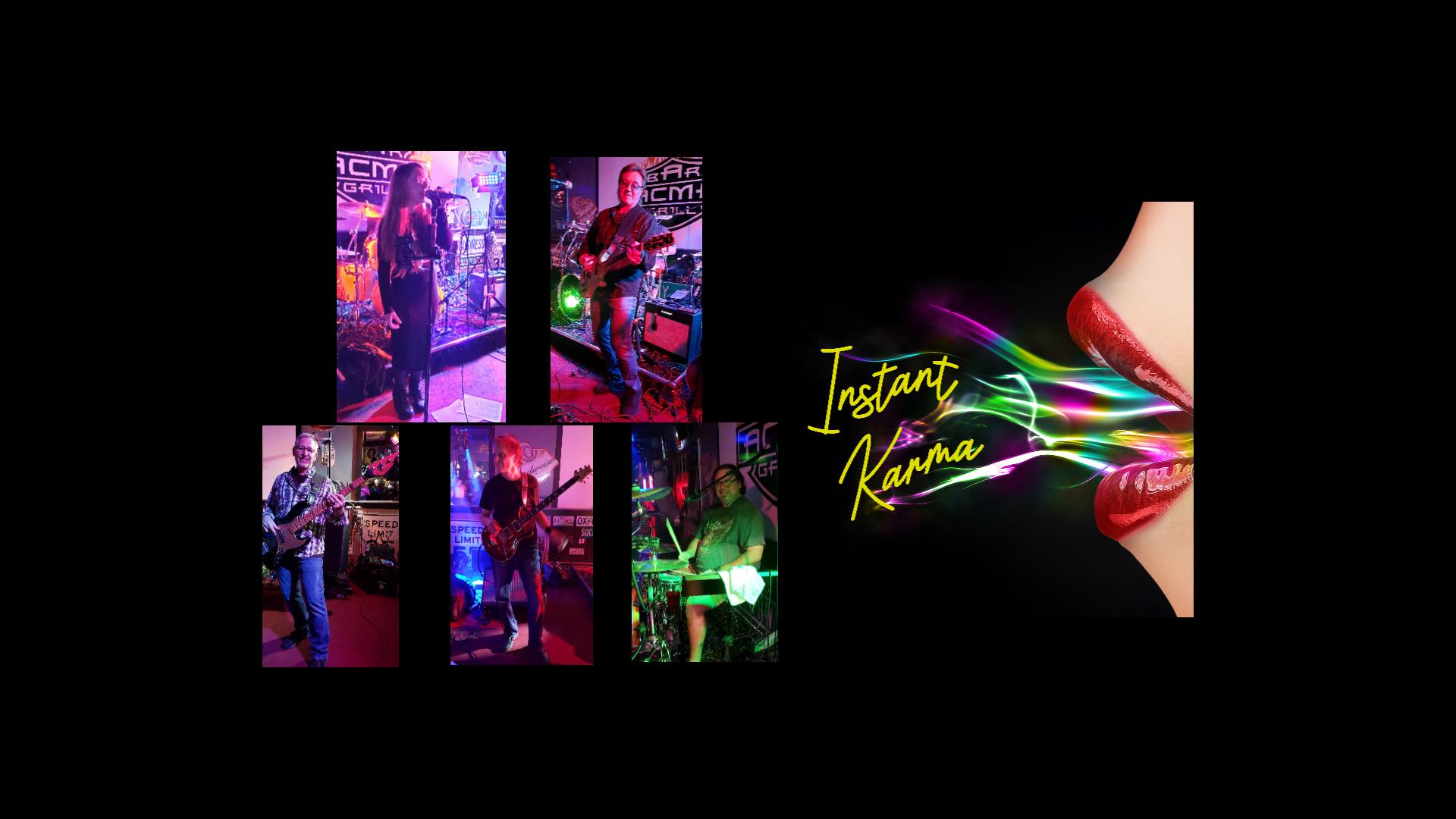 Instant Karma — classic rock band performing live, known for timeless rock favorites and crowd energy — performing at Hot Summer Nights free concerts Myrtle Beach